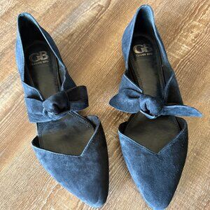 Gianni Bini Suede Black Flats Size 9.5 Womens